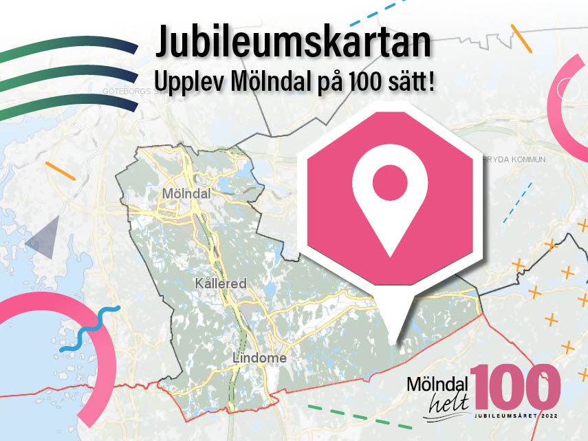 Karta över Mölndals kommun